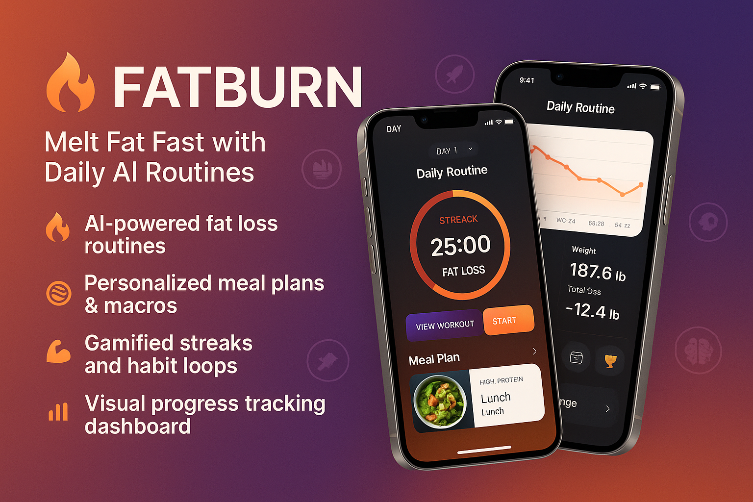 Fatburn - Mobile App (Complete SaaS Pack)