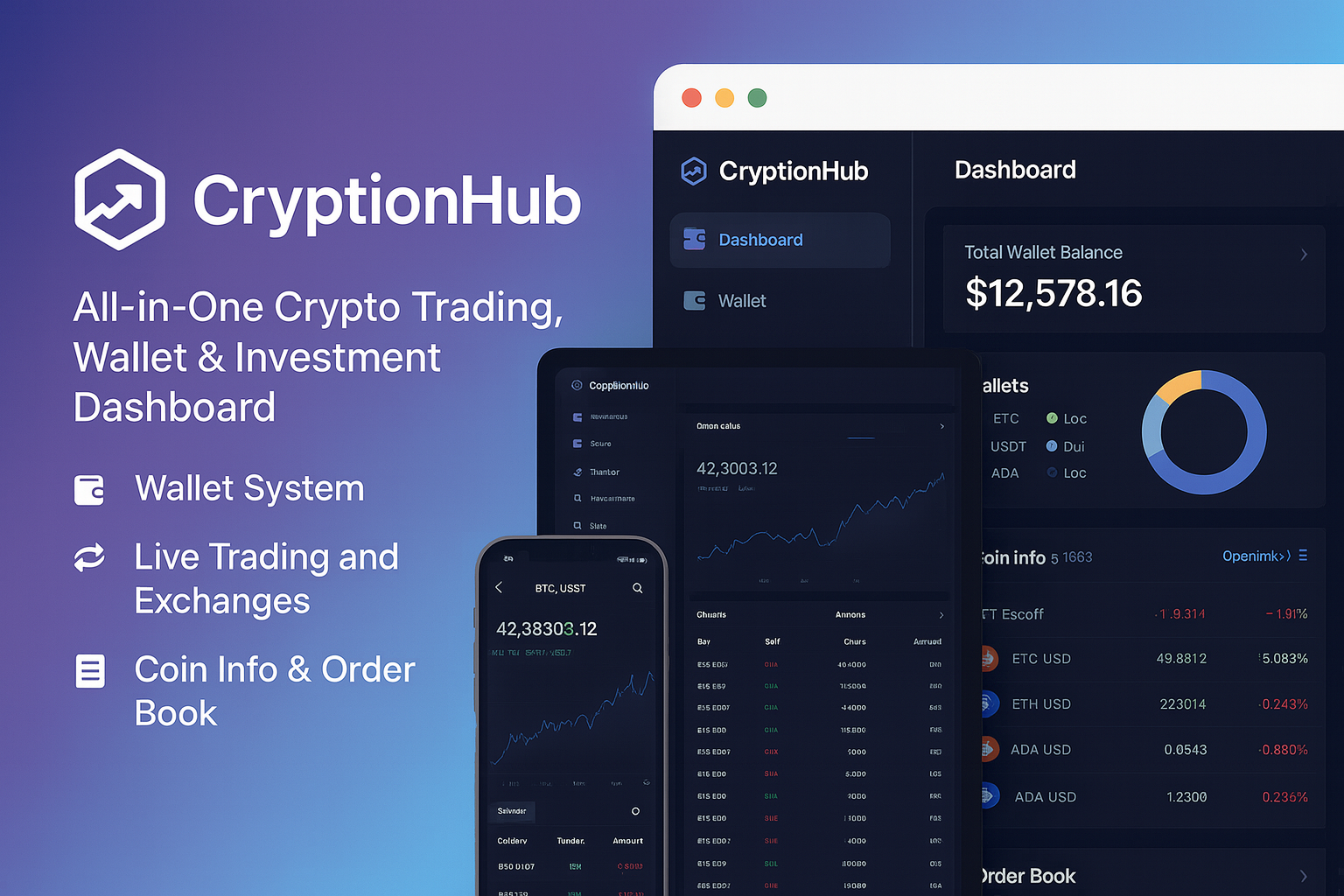 CryptionHub - Web/Mobile App (Complete SaaS Pack)