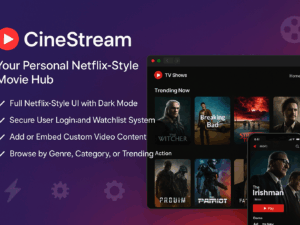 CineStream - Web/Mobile App (Complete SaaS Pack)